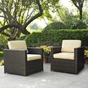Palm Harbor 2 Piece Outdoor Wicker Seating Set -  Two Outdoor Wicker Chairs