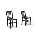 Aluminum Café Chair with Black Gloss Finish 