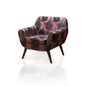 Jetson Club Chair In A Purple Floral Design Cover