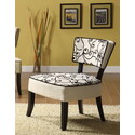 Ashbury Club Chair In A Black & White Fabric Design