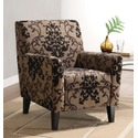 Fiesta Club Chair In A Brown Medallion Design Fabric