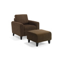 Marietta Club Chair, Chocolate Brown Fabric