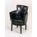 Leather Swivel Club Chair