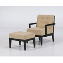 Dupont Micro Fiber Arm Chair with Espresso Legs