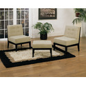 Dupont Micro Fiber Armless Chair with Espresso Legs
