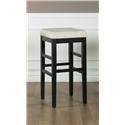 Sonata Stationary Micro Fiber Barstool w/ Black Legs
