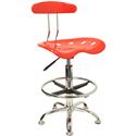 Chrome Drafting Stool with Tractor Seat