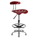 Chrome Drafting Stool with Tractor Seat