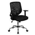 Mid-Back Black Office Chair with Mesh Back