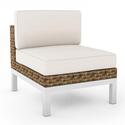 Beach Grove Armless Chair in Saddle Strap Weave