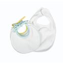 White Knit Baby Bib