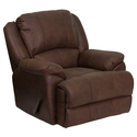 OverStuffed Bomber Jacket Microfiber Lever Rocker Recliner