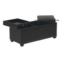 Storage Ottoman with Dual Cushions and Trays
