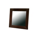 Doniea Dark Brown Wood Frame Modern Mirror Square