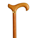 Natural Wood Cane With Derby Handle