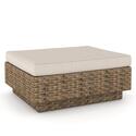 Park Terrace Ottoman in Saddle Strap Weave