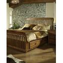 Craftsman King Sleigh Bed with Drawers