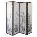 Floral 4-Panel Room Divider