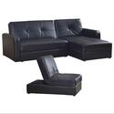 Leather Sofa Bed Set with Storage