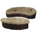 Love Seat and Ottoman Set