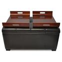 Designs4Comfort™ Espresso Storage Ottoman with Trays