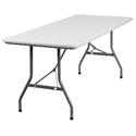 30''W x 72''L Granite White Plastic Folding Table