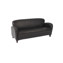 Eco Leather Sofa with Cherry Finish Legs