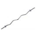 47 Inch Threaded Solid Chrome Curl Bar