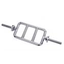 24 inch Threaded Solid Chrome Tricep Bar