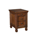 Hidden Treasures Chairside Table-Medium Wood Finish