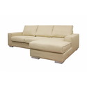 Campbell Cream Twill Modern Sectional Sofa