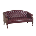 Queen Ann Traditional Ox Blood Sofa