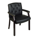 Traditional Visitors Chair with Mahogany Finish