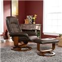 Leather Recliner and Ottoman