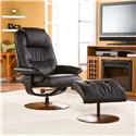 Leather Recliner and Ottoman Set