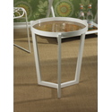 Round White Lacquer Accent Table