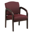 Wood Visitor Chair with Mahogany Finish