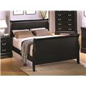 Thatcher Sleigh Bed in Deep Black