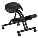 Ergonomic Kneeling Chair with Black Saddle Seat