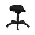 Black Saddle-Seat Utility Stool with Height and Angle Adjustment