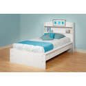 Aspen Twin Platform Bed / Bookcase Headboard