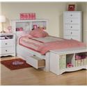 Platform Storage Bed w/ Bookcase Headboard