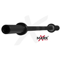 7' Black Zinc Olympic Bar with Oversize Collars and Ball Bearings