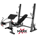 International Olympic Weight Bench with Leg and Preacher Curl Attachment