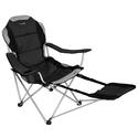 Sportline - Xl Quad-Fold Chair W/ Footrest - Black