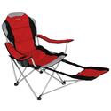 Sportline - Xl Quad-Fold Chair W/ Footrest - Red