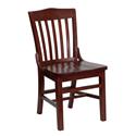 HERCULES Series Mahogany Finished School House Back Wooden Restaurant Chair