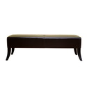 Danilo Dark Brown Leather Bench