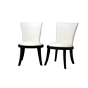 Neptune Off-White Leather Modern Dining Chair