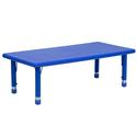 24''W x 48''L Height Adjustable Rectangular Plastic Activity Table